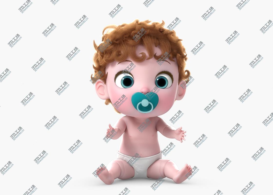 images/goods_img/20210113/3D model Cartoon Twin Baby Rigged/4.jpg